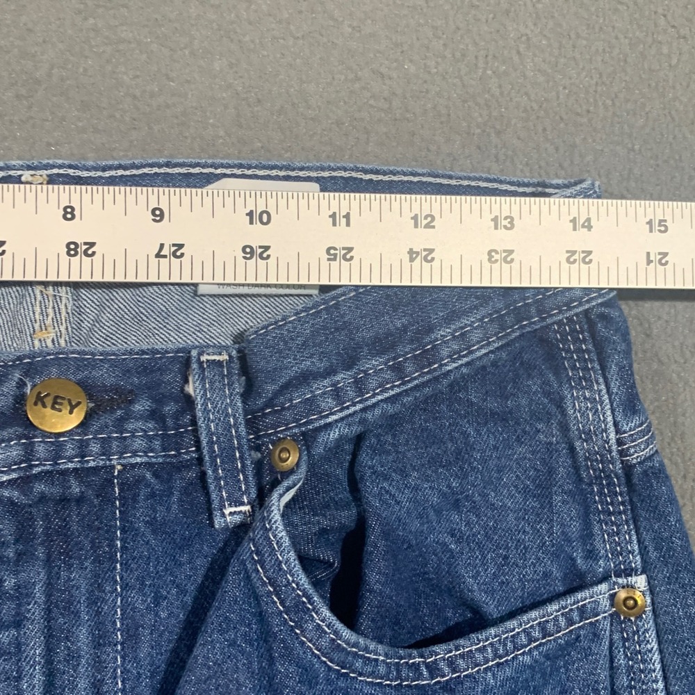 Key Industries Mens Carpenter Jeans Blue Denim Workwear 30x32 Medium Wash - Picture 6 of 7
